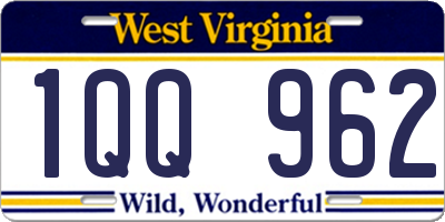 WV license plate 1QQ962