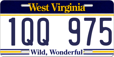 WV license plate 1QQ975
