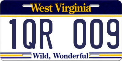 WV license plate 1QR009