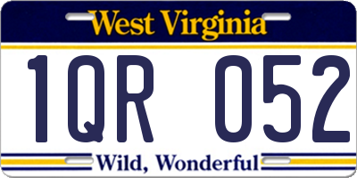 WV license plate 1QR052