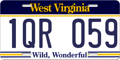 WV license plate 1QR059