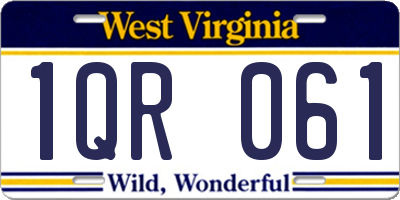 WV license plate 1QR061