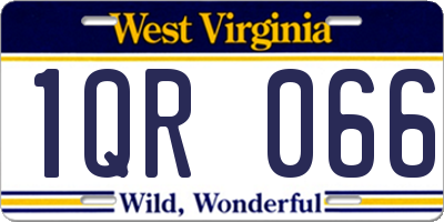 WV license plate 1QR066