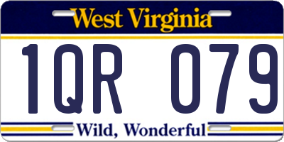 WV license plate 1QR079