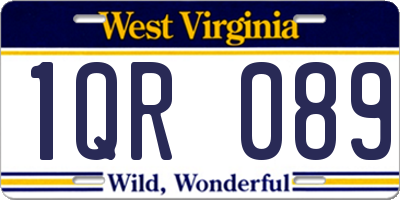 WV license plate 1QR089
