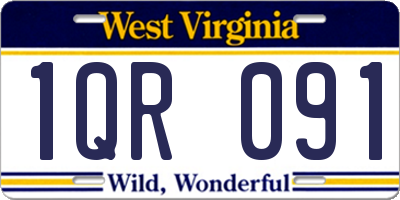 WV license plate 1QR091