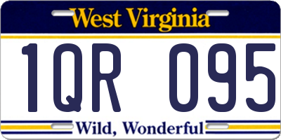 WV license plate 1QR095