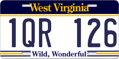 WV license plate 1QR126