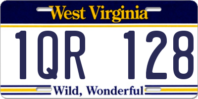 WV license plate 1QR128