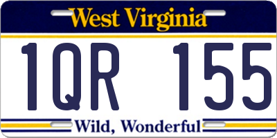 WV license plate 1QR155