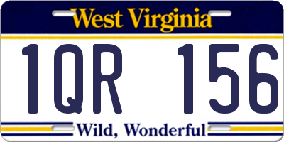 WV license plate 1QR156