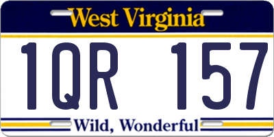 WV license plate 1QR157