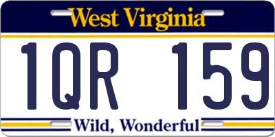WV license plate 1QR159