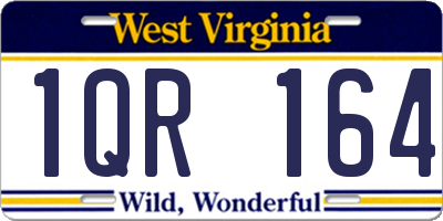 WV license plate 1QR164