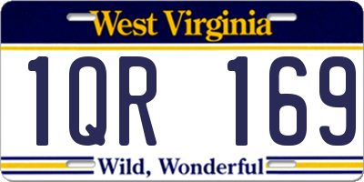 WV license plate 1QR169