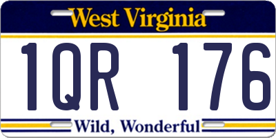 WV license plate 1QR176