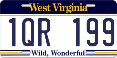 WV license plate 1QR199