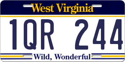 WV license plate 1QR244