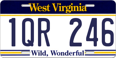 WV license plate 1QR246