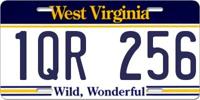 WV license plate 1QR256