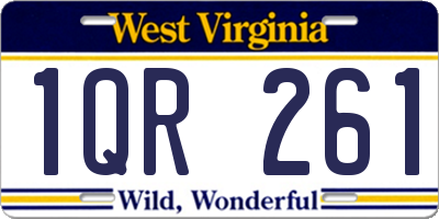 WV license plate 1QR261
