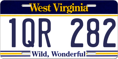 WV license plate 1QR282