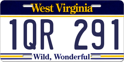 WV license plate 1QR291