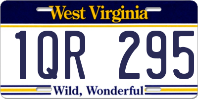 WV license plate 1QR295