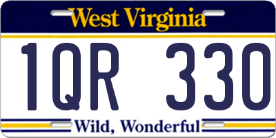 WV license plate 1QR330