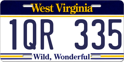 WV license plate 1QR335
