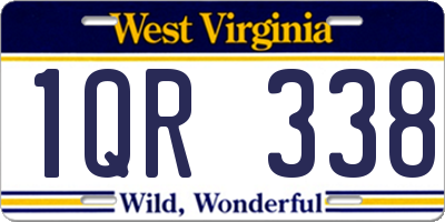 WV license plate 1QR338