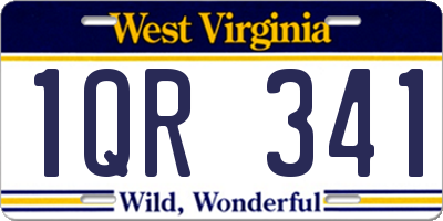 WV license plate 1QR341