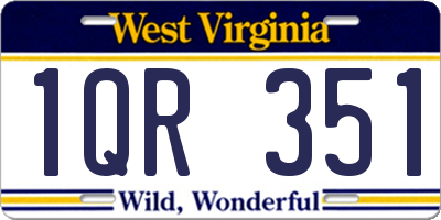 WV license plate 1QR351