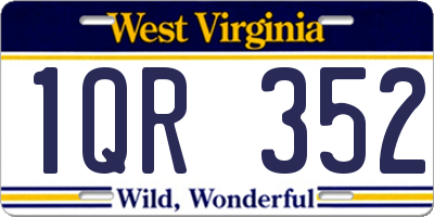WV license plate 1QR352