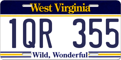 WV license plate 1QR355