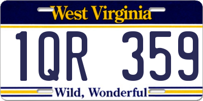 WV license plate 1QR359