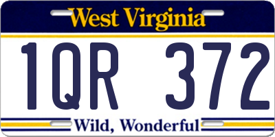 WV license plate 1QR372