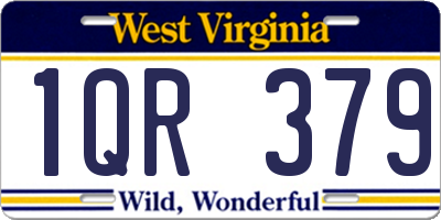 WV license plate 1QR379