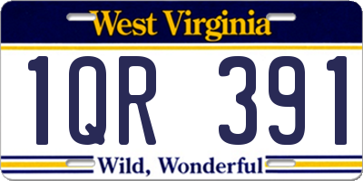 WV license plate 1QR391