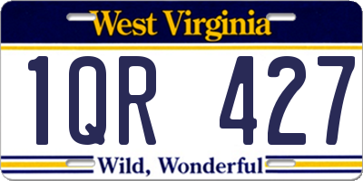 WV license plate 1QR427