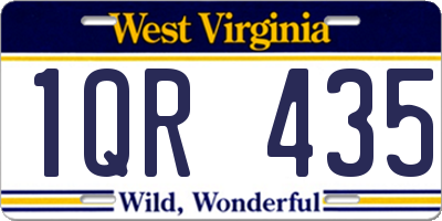 WV license plate 1QR435
