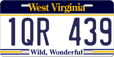 WV license plate 1QR439
