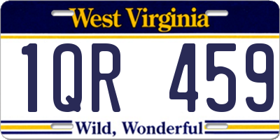 WV license plate 1QR459