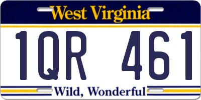 WV license plate 1QR461