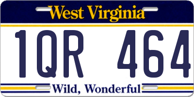 WV license plate 1QR464