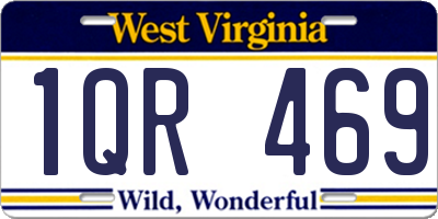 WV license plate 1QR469