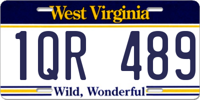 WV license plate 1QR489