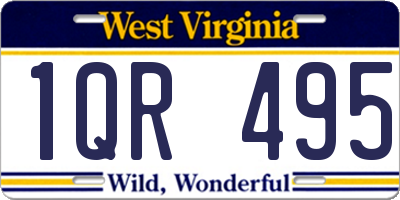 WV license plate 1QR495