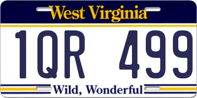 WV license plate 1QR499