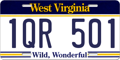 WV license plate 1QR501